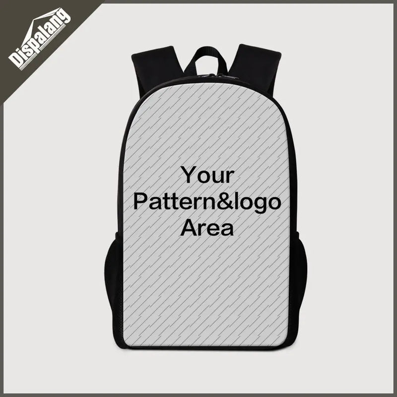 Cat Printing Backpack School Bag Girl Bookbags 16 Inch Women Shoulder Bags