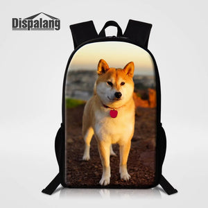 Animal Kids Schoolbag Dog Printing School Bags for Teenage Girls Boys