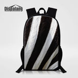 Serpentine Print School Backpack Large Capacity Travel Bag