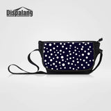 Women Canvas Shoulder Bag Large Messenger Bag Dots Striped Print Cross Body Bag