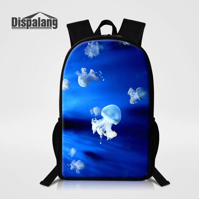 Jellyfish Printing Backpack for Teenagers Girls Boys