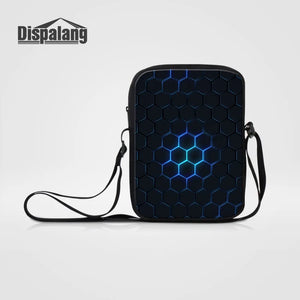 Geometric Print Mini Messenger Bag for Women