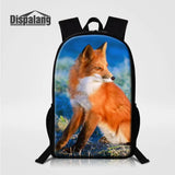 Fox Animal Print Lightweight Backpack School Bag for Teens
