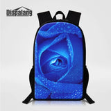 Women's Rose Flower School Bag For Teenage Girls 16'' Female