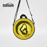 Yoga Print Mini Backpack for Women Striped Rucksack School Bag