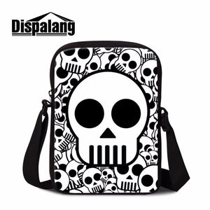 Skull Head Mini Travel Messenger Bag Crossbody Sling