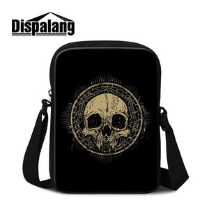 Retro Skull Head Messenger Bag Small Crossbody Sling Bag