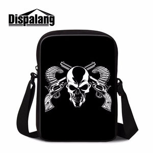 Retro Skull Head Messenger Bag Small Crossbody Sling Bag