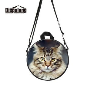 Cat Small Book Bag for Child Kindergarten Mini Messenger Bag for Little Girls