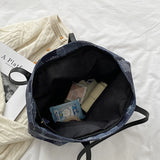 Distressed Denim Shoulder Bags Retro Panelled Underarm Harajuku