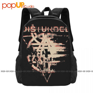 Disturbed Fractured Backpack Large Capacity Travel Swimming