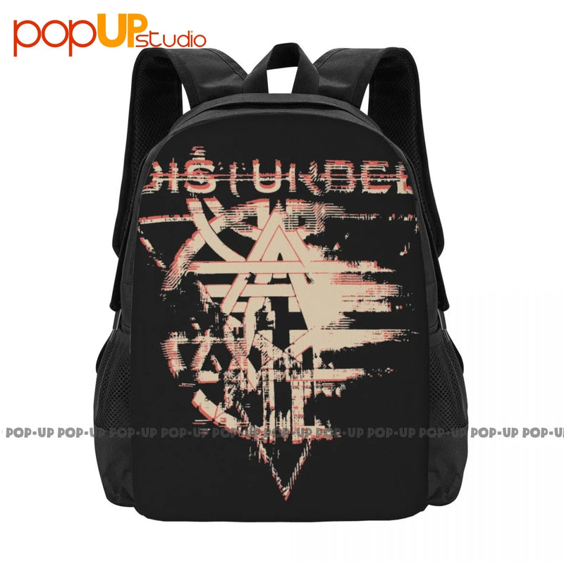 Disturbed Fractured Backpack Large Capacity Travel Swimming