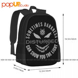 Disturbed 'The Light' Backpack Large Capacity Travel Shoe Bag
