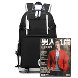 Canvas USB Charging Backpack Laptop Travel Bag Casual Large Capacity