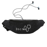 Doctor Printed Waist Bag Fanny Pack Unisex Hip Hop Pouch