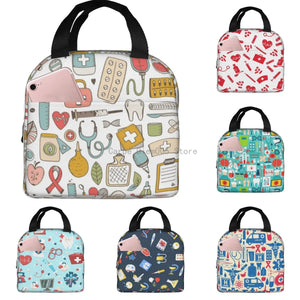 Nurse Insulated Lunch Bag for Women - Food Case Cooler for Kids