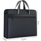 Canvas Zipper Document Bag A4 Multi-layer Portable Business Briefcase