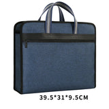 Canvas Zipper Document Bag A4 Multi-layer Portable Business Briefcase
