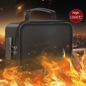 4-Layer Document Organizer Bag Fireproof Water-Resistant Zipper File Storage