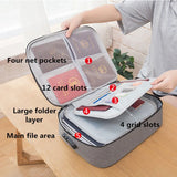 Document Organizer Briefcase A4 Folder Holder Functional File Storage Case