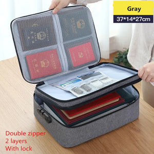 A4 File Holder Briefcase Organizer Men Women Bag