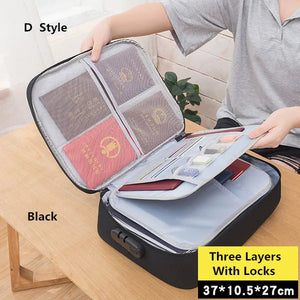 Document Organizer Briefcase A4 Folder Holder Functional File Storage Case