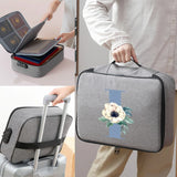 Document Organizer Men Bags Lockable Storage Multi-layer File Lockbox