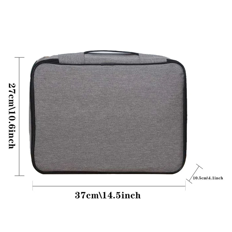 Leaf Print Document Storage Bag Organizer with Lock