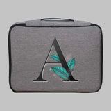 Leaf Print Document Storage Bag Organizer with Lock