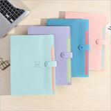 Expanding File Folder Organizer with 5 Pockets A4 Snap Closure Plastic Bags