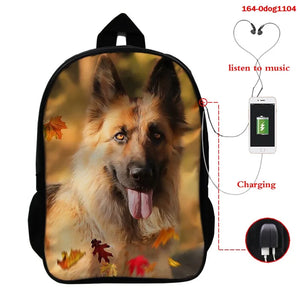 3D Printing Women Girls Backpack Dog Print Bags Rucksack Mochila Sac A Dos