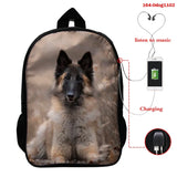 3D Printing Women Girls Backpack Dog Print Bags Rucksack Mochila Sac A Dos