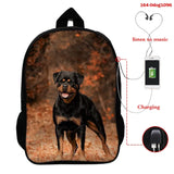 3D Printing Women Girls Backpack Dog Print Bags Rucksack Mochila Sac A Dos