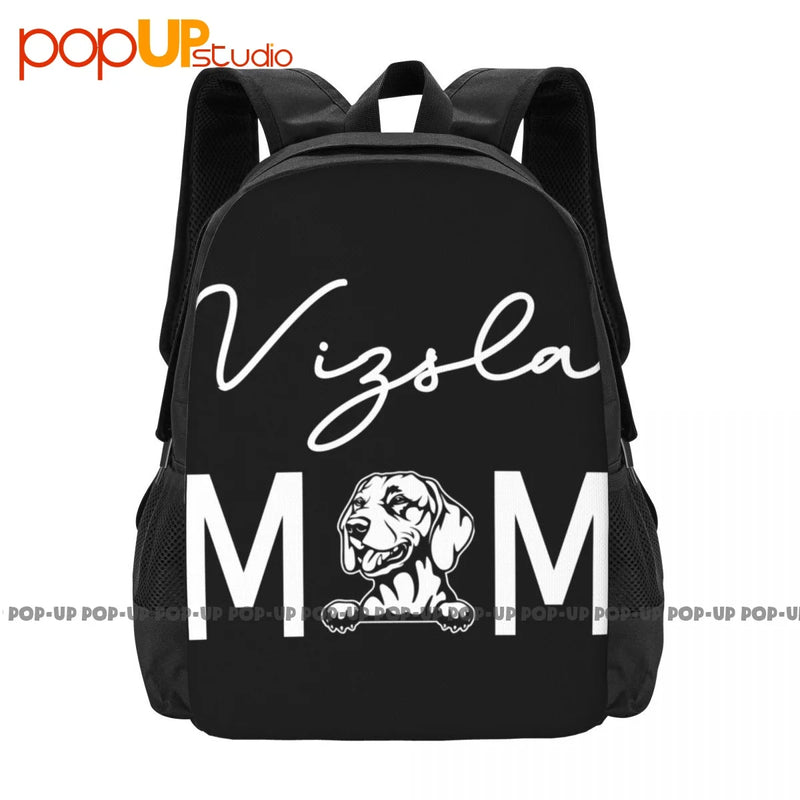 Dog Mom Vizsla Backpack Large Capacity Sports Style