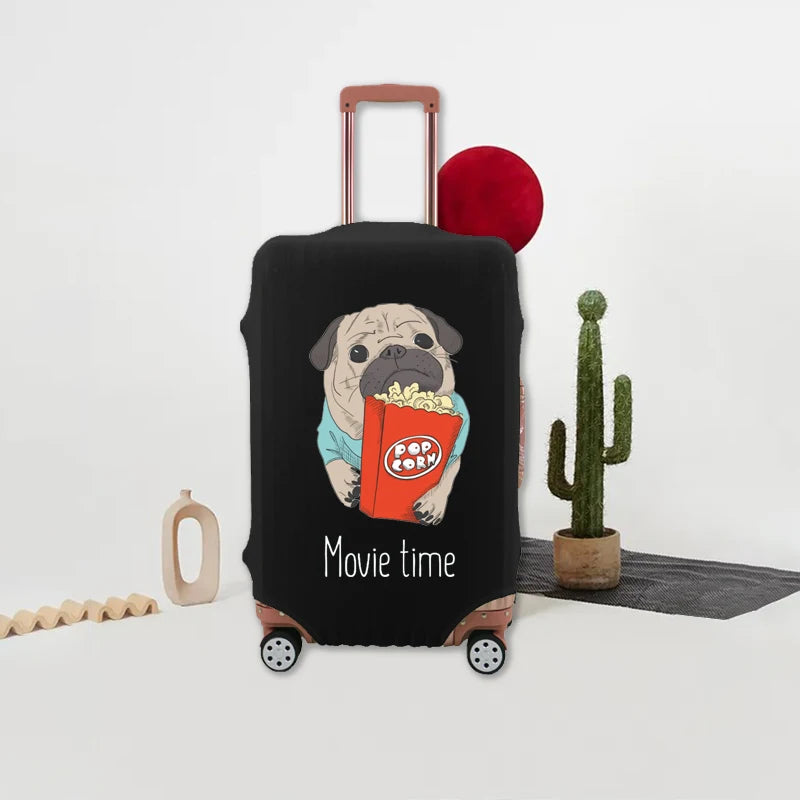 Dog Pattern Luggage Cover Thicker Dust-proof 18-32 Inch Travel Accessories