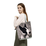Dog Printed Women Handbags Animal Tote Shoulder Bags