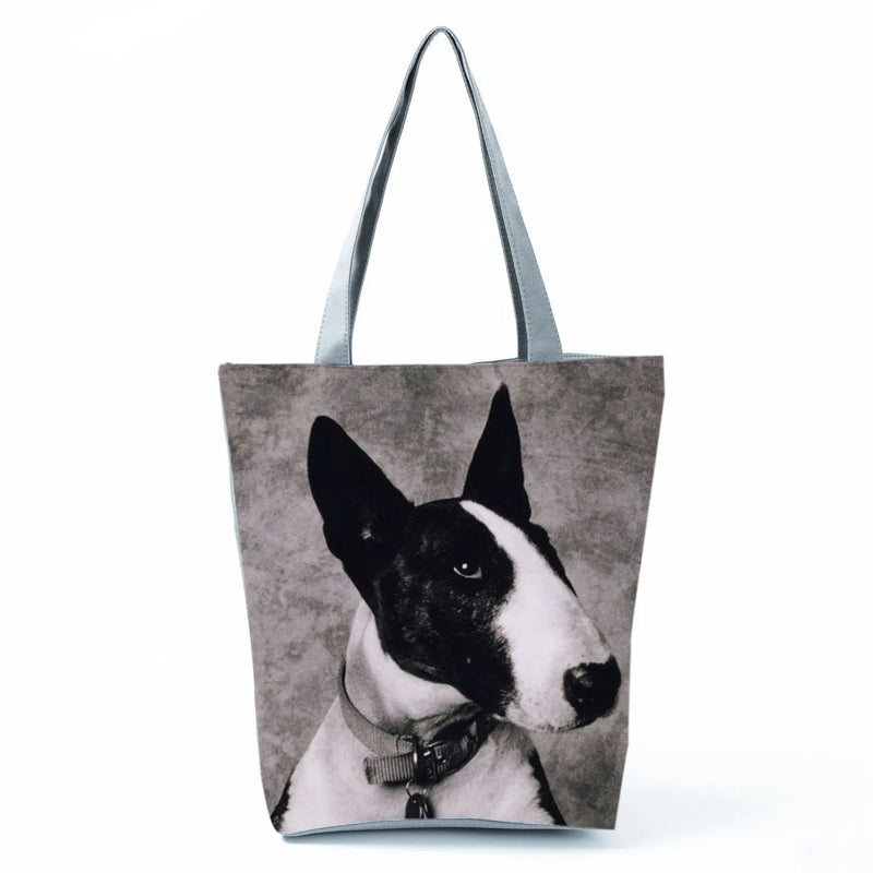 Dog Printed Women Handbags Animal Tote Shoulder Bags