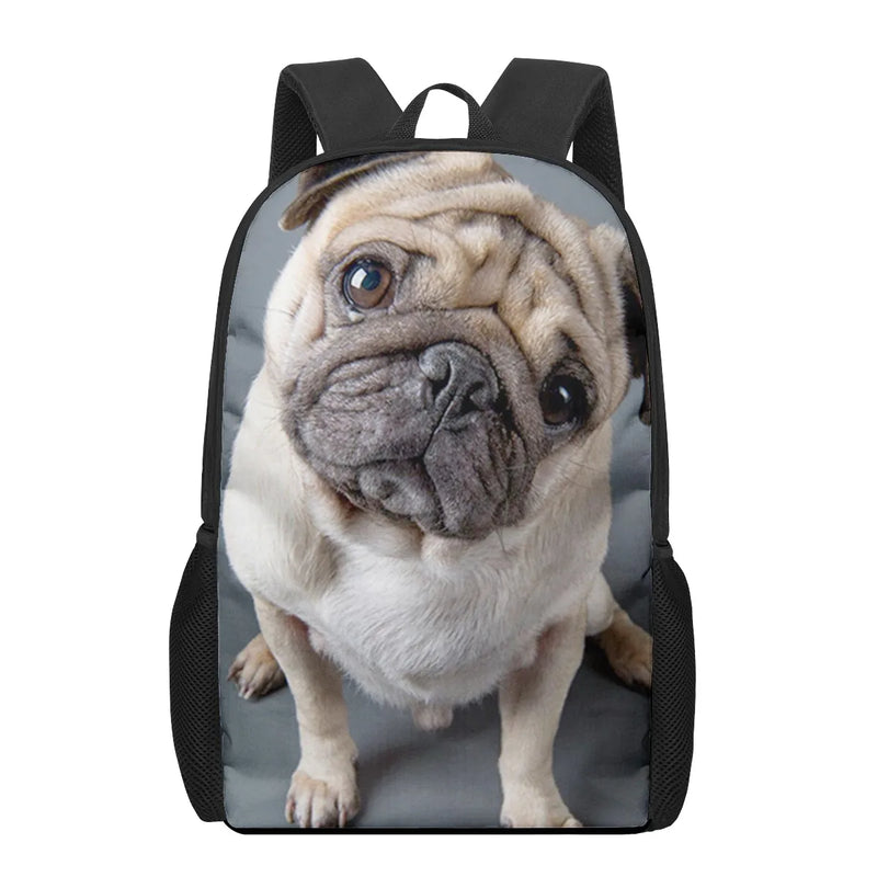 Dog 3D Print School Backpack for Boys Girls Kids Book Bag