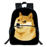 Dogecoin Backpack Bitcoin 3D Print Teenager Students Double-layer School Bags