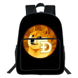 Dogecoin Backpack Children Bags Unisex Travel Backpack Students