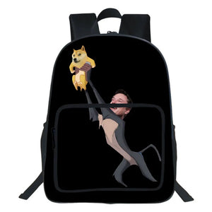 Dogecoin Backpack Children Bags Unisex Travel Backpack Students