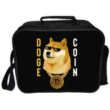 Dogecoin Anime Picnic Bag Insulated Canvas Lunch Bags for Women