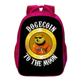 Dogecoin Backpack Children Bag Cartoon Printed School Bags Boys Girls