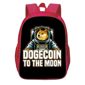 Dogecoin Cartoon Backpack School Bag Girls Toddler Baby Children Rucksack