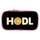 Dogecoin Makeup Bag Wallet Long Pencil Bag Zipper Cosmetic Bag