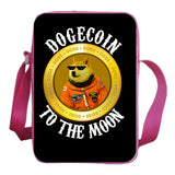 Dogecoin Mini School Bag Phone Bag Boy Girl Shoulder Bag Casual Crossbody Bag