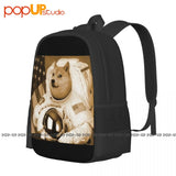 Dogecoin Moon Astronaut Cryptocurrency Inu Meme Love Backpack