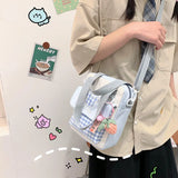 College Style Transparent Shoulder Messenger Bag for Girls