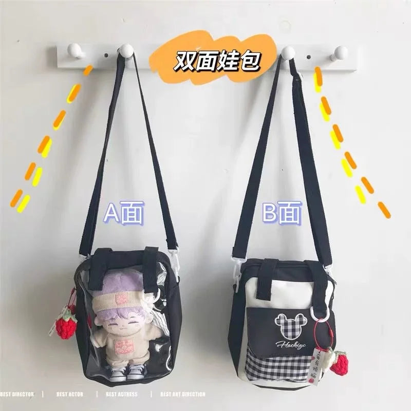 College Style Transparent Shoulder Messenger Bag for Girls