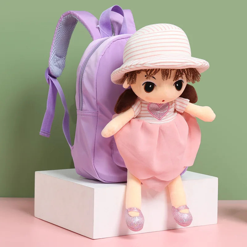Doll Plush Kids Backpack School Bag